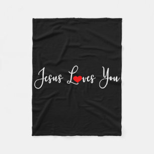 Jesus Loves You Funny Christ Religious Christian Fleece Blanket