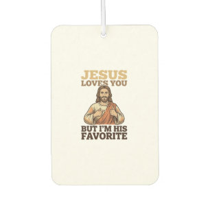 Jesus Loves You Funny Vintage Faith Shirt Design_1 Car Air Freshener