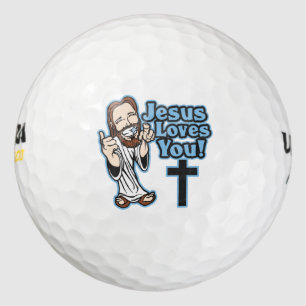 Jesus Loves You Golf Balls