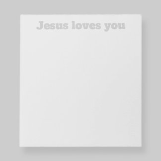 Jesus loves you | Grey & light grey Notepad