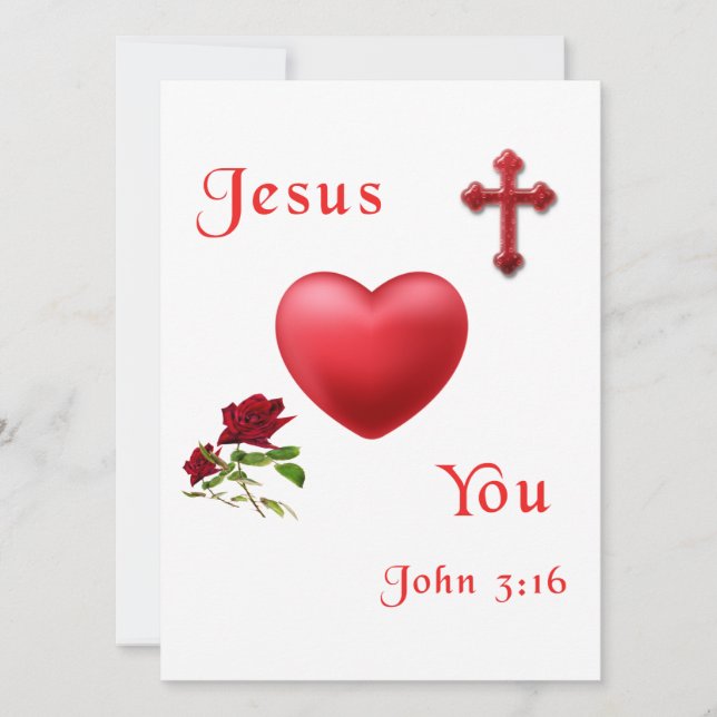 jesus loves you holiday card (Front)