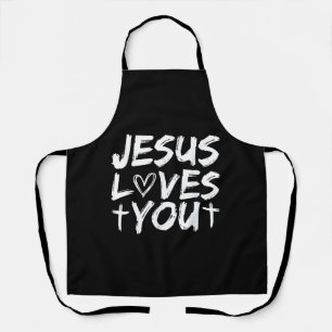 Jesus Loves You I Jesus  Apron