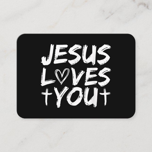 Jesus Loves You I Jesus Business Card (Front)