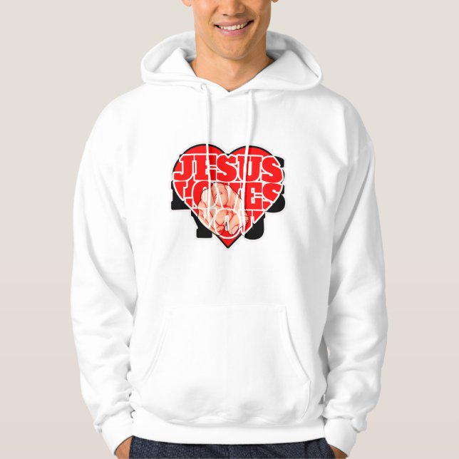 Jesus Loves You-Inspirational Christian Faith Hoodie (Front)