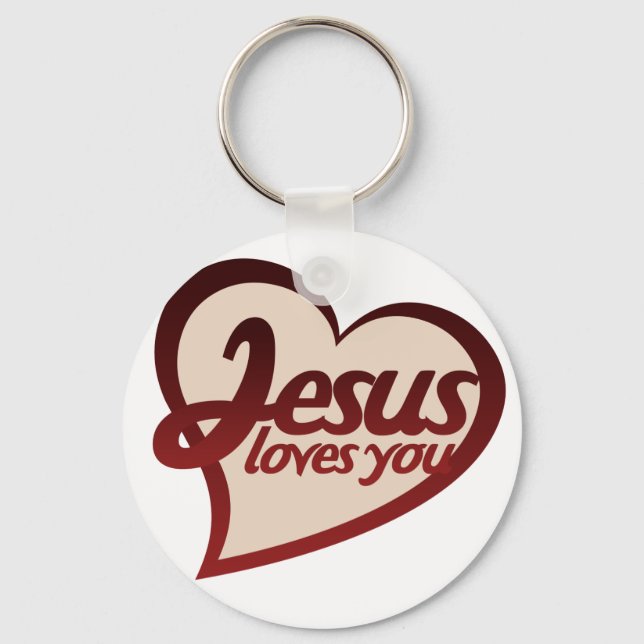 Jesus Loves you Key Ring (Front)