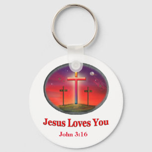 jesus loves you key ring