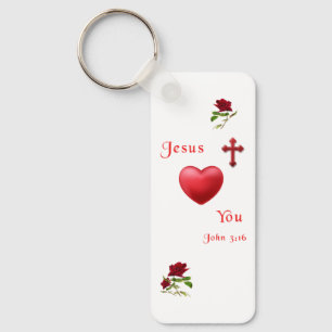 jesus loves you key ring