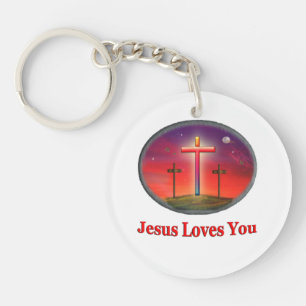 jesus loves you key ring