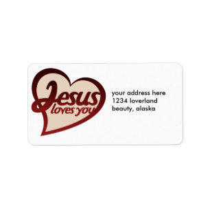 Jesus Loves you Label