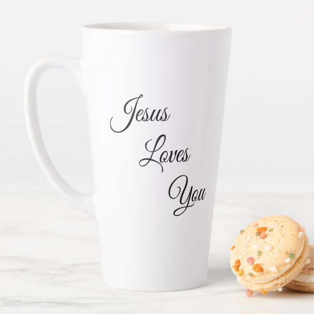 Jesus Loves You Latte Coffee Mug (In Situ)