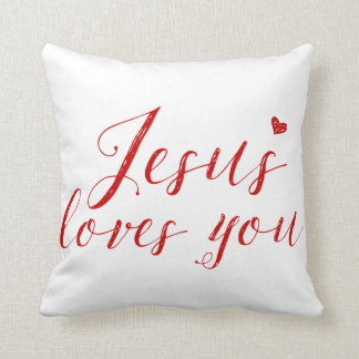 Jesus loves you logo Pillow