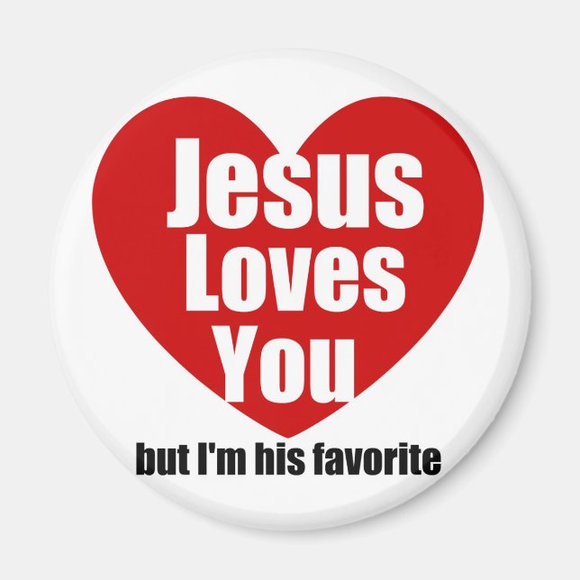 Jesus Loves You Magnet (Front)