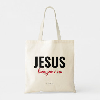 Jesus Loves You & Me - tote (lovesurely)