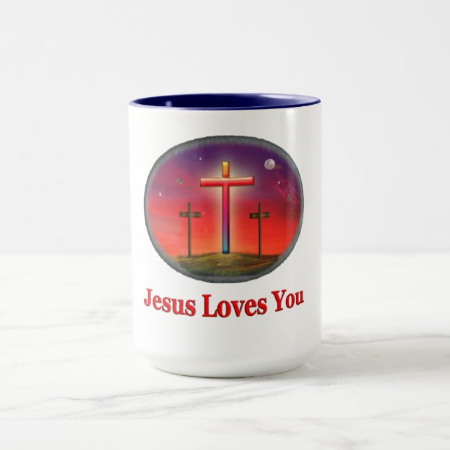jesus loves you mug (Center)