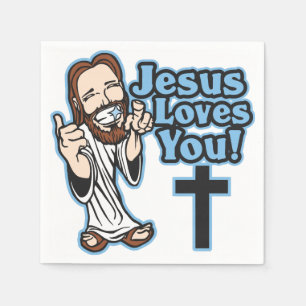 Jesus Loves You Napkin