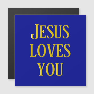 Jesus loves you   Navy blue and gold