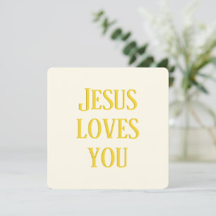 Jesus loves you   off-white and gold