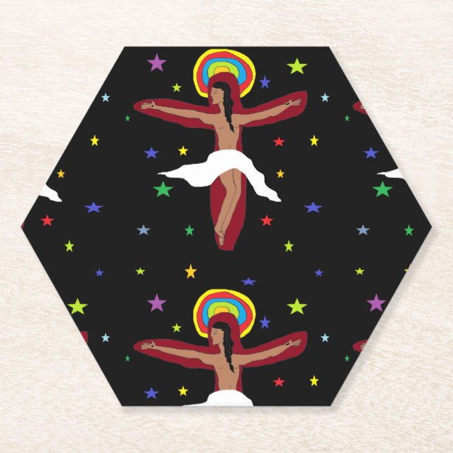 Jesus Loves You Paper Coaster (Front)