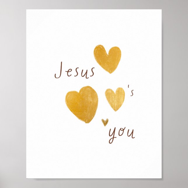 Jesus loves you. Poster Prints digital modern (Front)