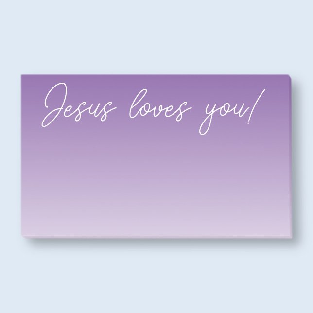 Jesus loves you! | purple ombre post-it notes (Creator Uploaded)