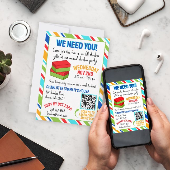 Jesus Loves You - Shoebox Party Invite (Creator Uploaded)