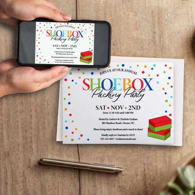 Jesus Loves You - Shoebox Party Invite (Dots) (Creator Uploaded)