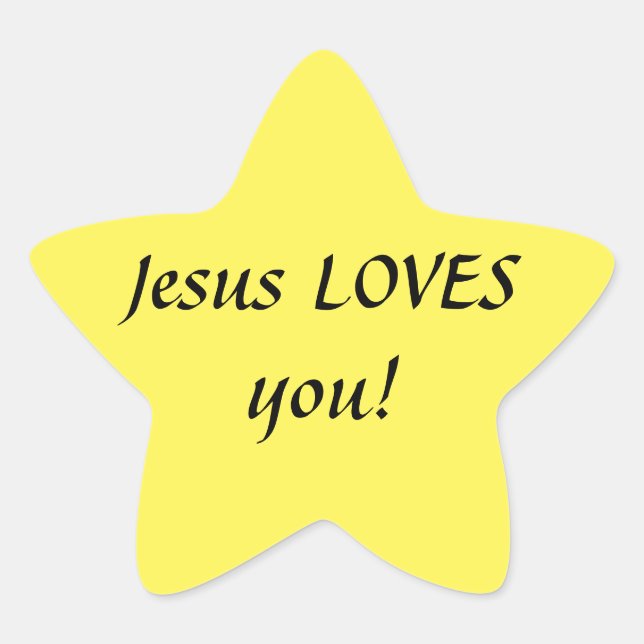 Jesus LOVES you! Star Stickers (Front)