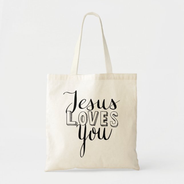 Jesus Loves You tote (Front)