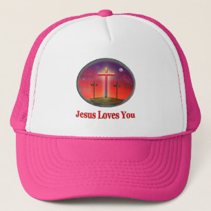 jesus loves you trucker hat