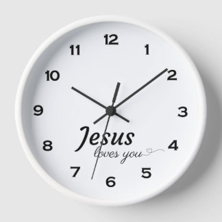 Jesus Loves You Wall Clock