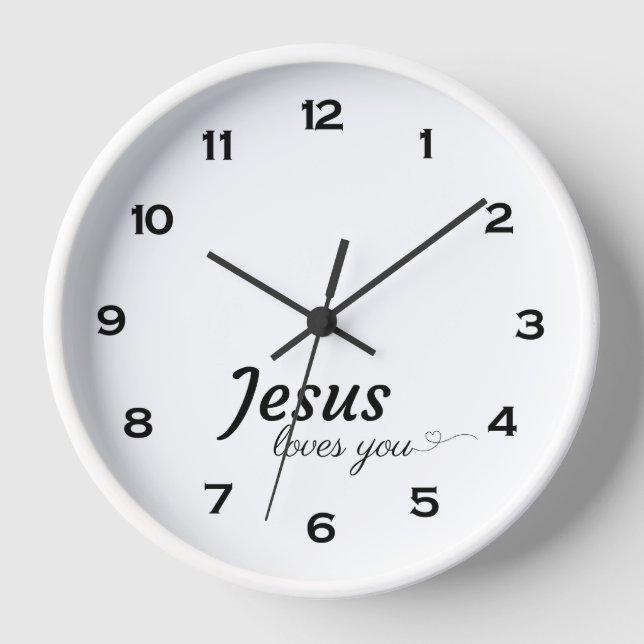 Jesus Loves You Wall Clock (Front)