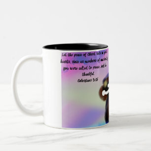 jesus lovw Two-Tone coffee mug