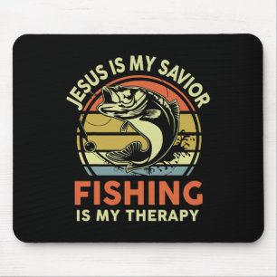 Jesus Made Me Fisher Of Man Christian Funny B Fish Mouse Pad