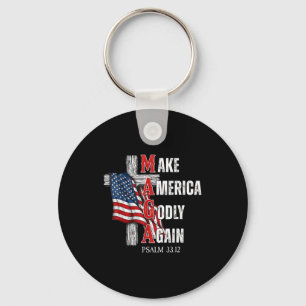 Jesus Make America Godly Again American Patriot Ch Key Ring