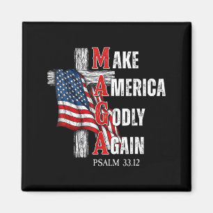 Jesus Make America Godly Again American Patriot Ch Magnet