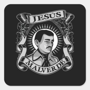 Jesus Malverde Gift Mexican Hero Jesus Malverde Square Sticker
