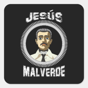 Jesus Malverde Mexican Hero Gift Jesus Malverde Square Sticker