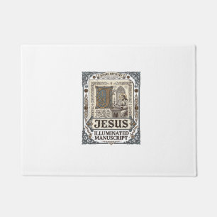 Jesus Manuscript Jesus Christian Faith Vintage Doormat
