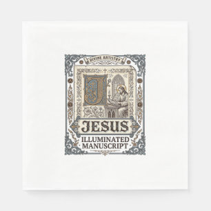 Jesus Manuscript Jesus Christian Faith Vintage Napkin