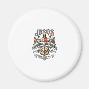 Jesus Marketplace Vendor Label Jesus Marketplace V Magnet