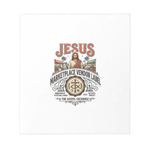 Jesus Marketplace Vendor Label Jesus Marketplace V Notepad