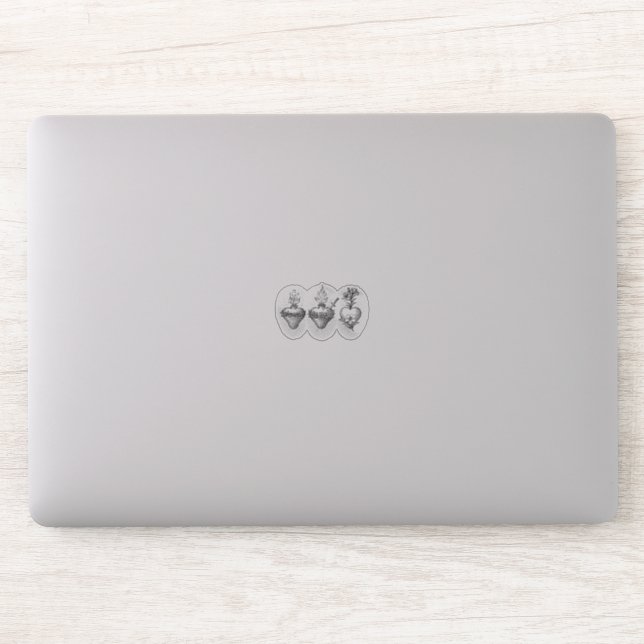 Jesus Mary and Joseph Hearts Vinyl Decal Sticker (Computer)