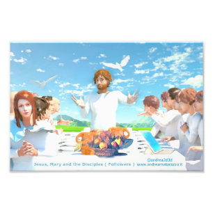 Jesus, Mary and the Disciples ( Followers ) Photo Print
