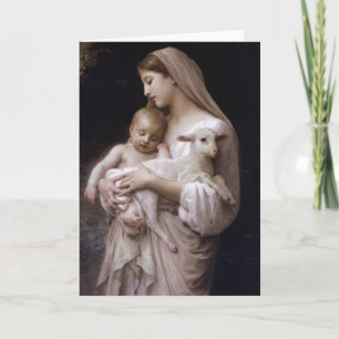 JESUS, MARY AND THE LAMB CARD