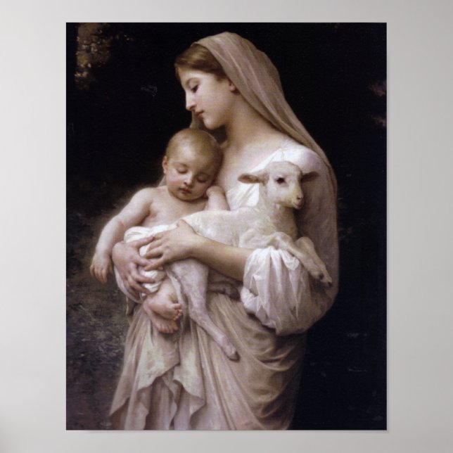 JESUS, MARY AND THE LAMB. POSTER (Front)