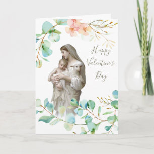 Jesus Mary Valentines Day Religious Catholic Card