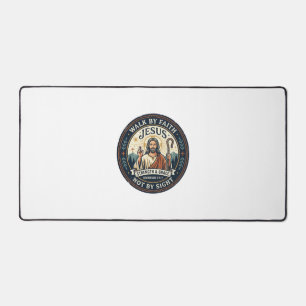 Jesus Matcha Cafe Trend Shirt Christian Graphic_1 Desk Mat
