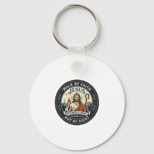 Jesus Matcha Cafe Trend Shirt Christian Graphic_1 Key Ring