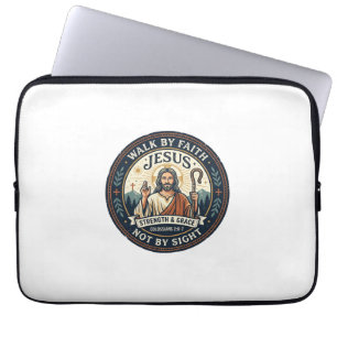 Jesus Matcha Cafe Trend Shirt Christian Graphic_1 Laptop Sleeve