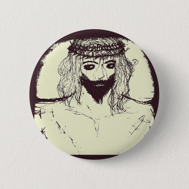 Jesus may save Gloria or maybe not 6 Cm Round Badge (Front)